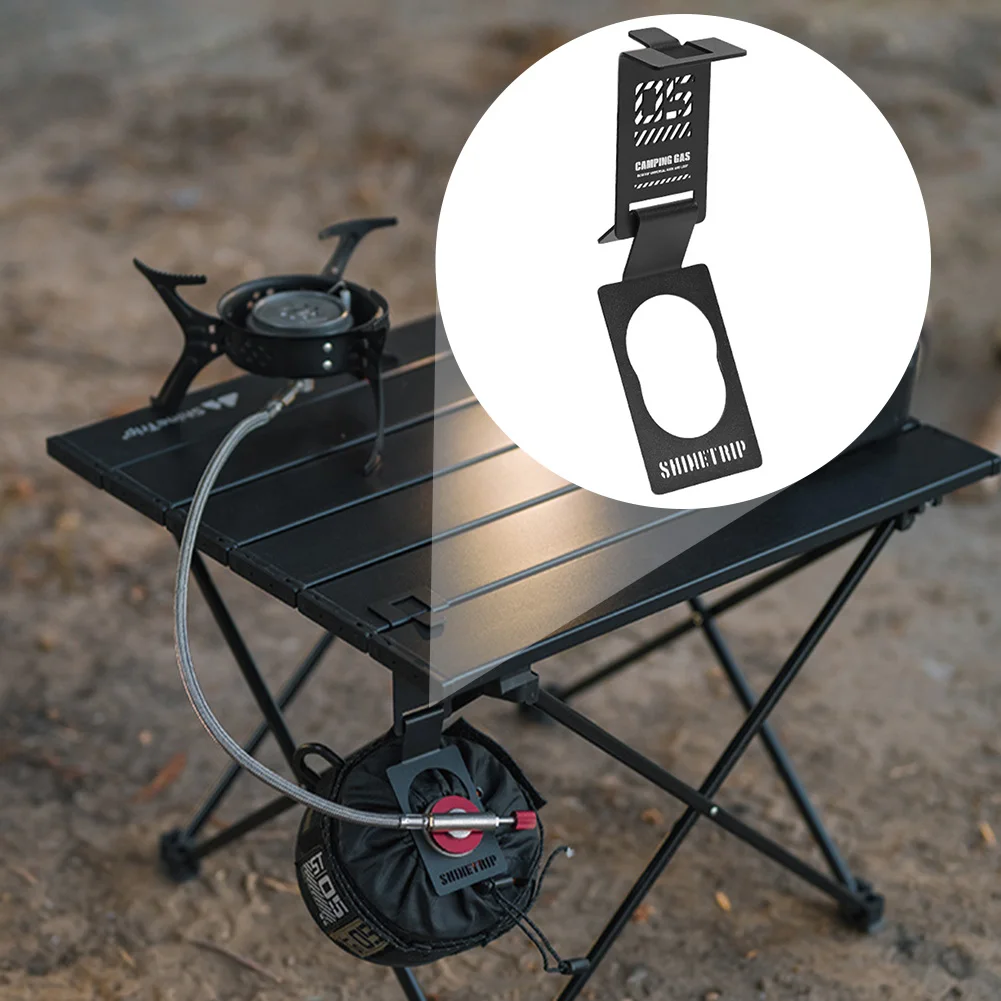 Butane Gas Tank Hanger Clip Stainless Steel Camping Table Hangers Portable Camping Gas Hanger Clip for IGT Camping Table