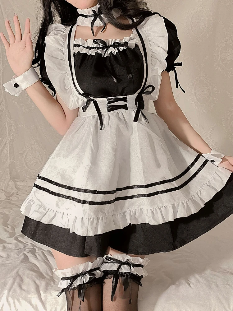 Lolita Maid Dress Babydoll Costumes Cosplay Student Live Show Outfit Schoolgirl Uniform Waitress Apparel CP5XL women cosplay costume