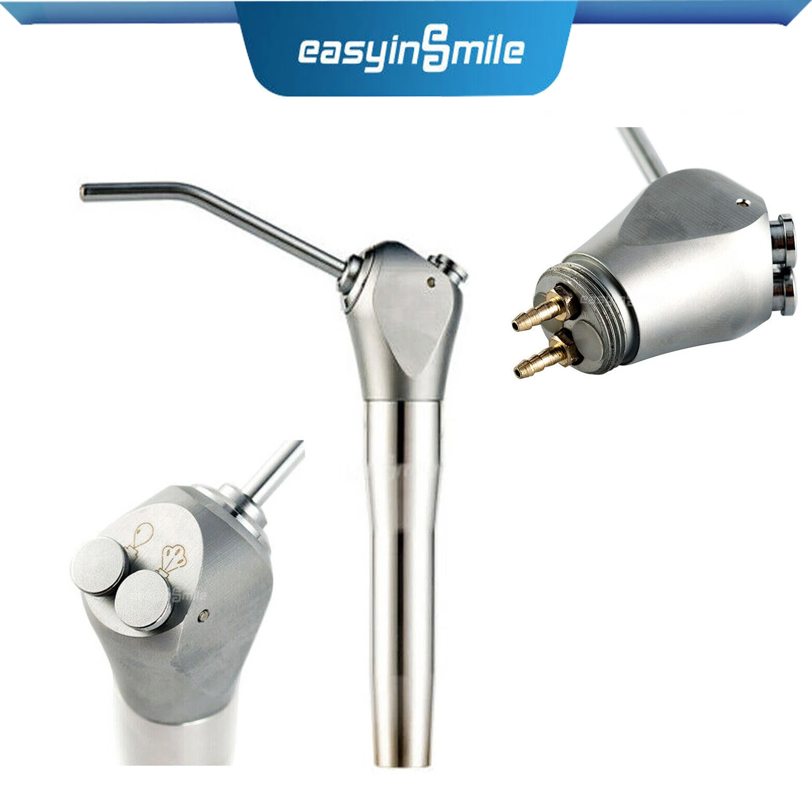 

Dental 3 Way Air Water Syringe Spray Triple Handpiece Way/2 Nozzles Tips Tubes