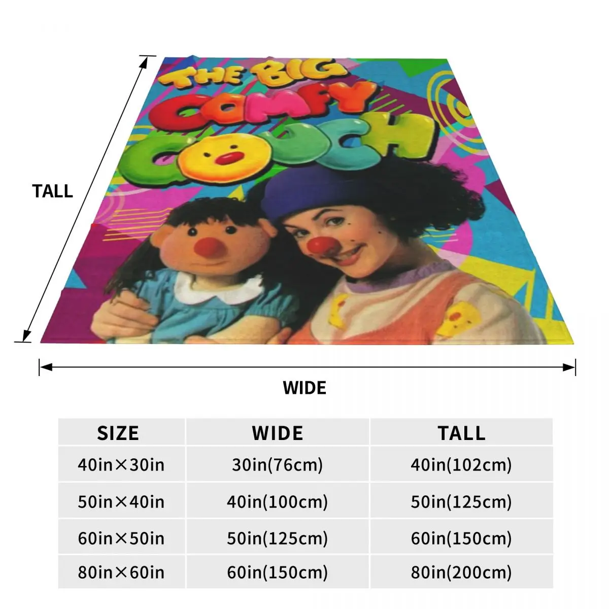 Throw Blanket The Big Comfy Couch Clock Rug Micro Fleece Blanket Four Sizes Fashionable Comfortable For Bedroom Nice Gift 5