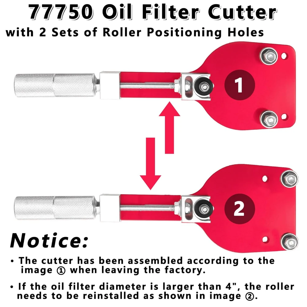 77750 Oil Filter Cutter 2-3/8" to 5" Oil Filter Cutting Tool Opener to Inspect What The Catches Universal