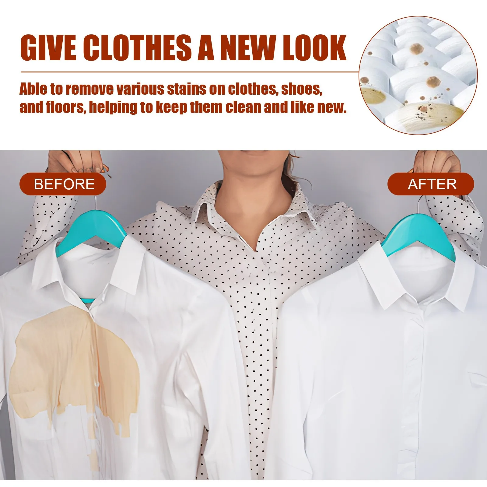 50ml Portable Clothing Oil Stain Remover Instant Results Mold Cleaner Safe And Efficient Fast Stain Cleaning Spray