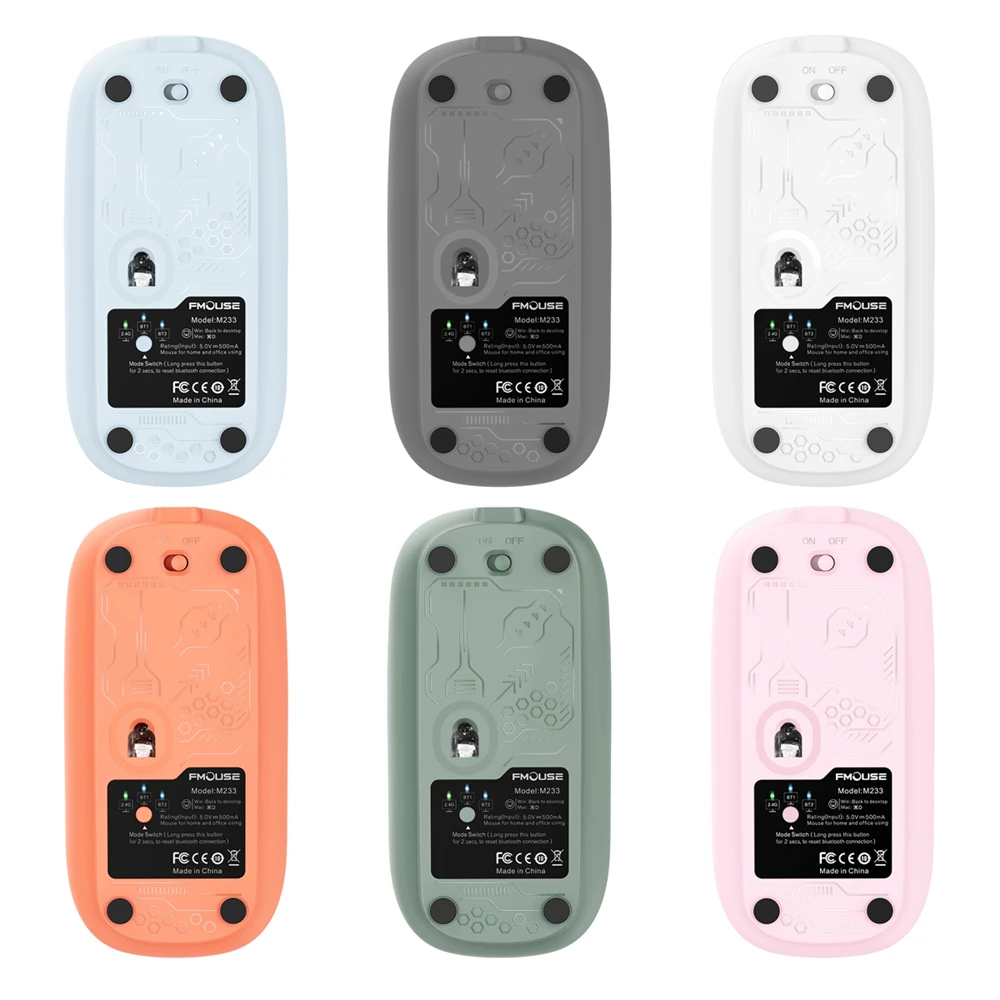 M233 Transparent Magnetic Mouse Triple Mode 2.4G Bluetooth  