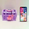 Mini Rose Jewelry Box Girls Jewelry Box with Lock Treasure Chest Shape Storage Case Container for Trinket Gifts Pretend Kids Toy 6