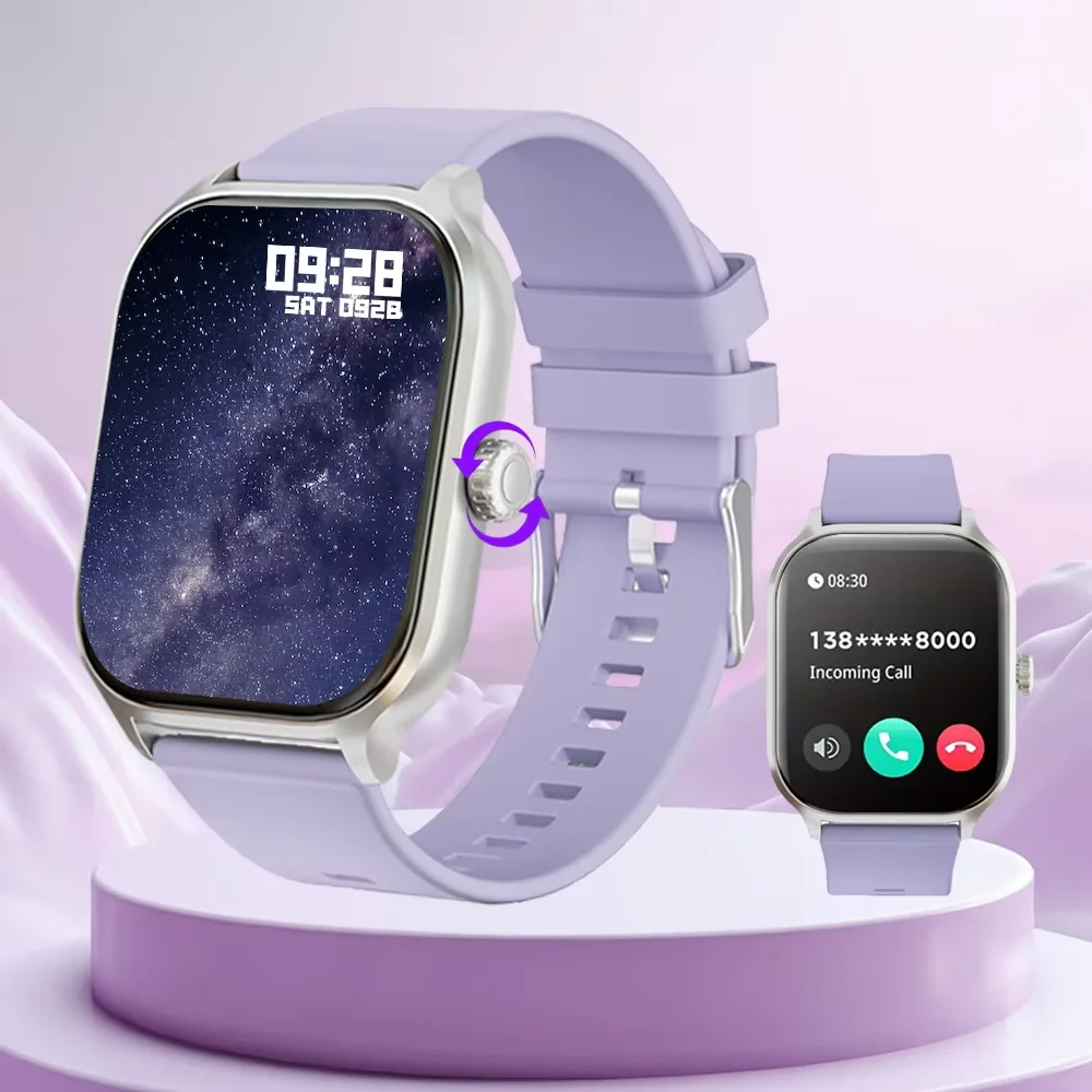 Smartwatch LAXASFIT surveillance santé IP68 étanche appels Bluetooth suivi rythme cardiaque 24h/24 homme femme