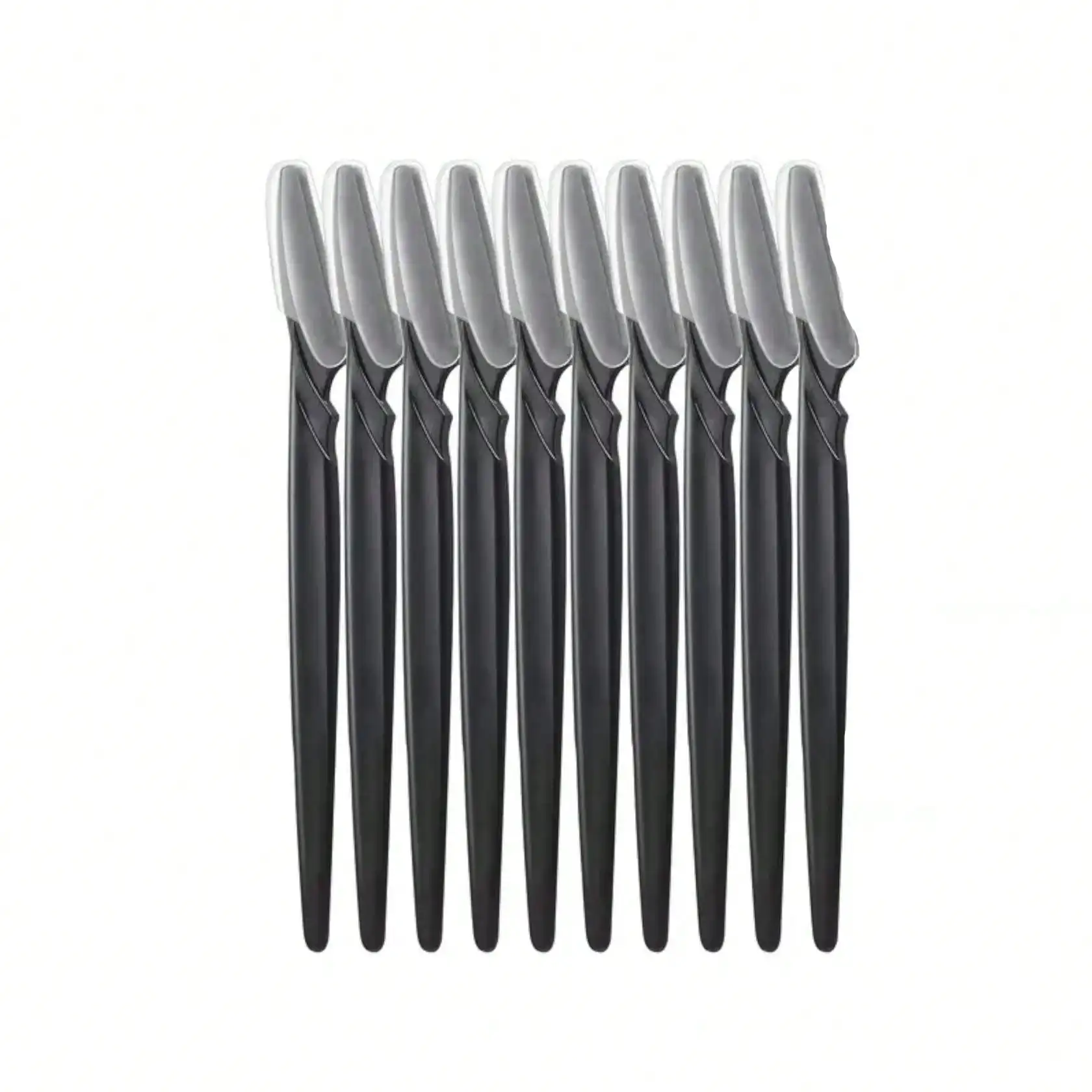12pcs Eyebrow Razor Shaper Shavers Trimmers For Women And Men Face Hair Removers Multipurpose Exfoliating Face Razor Black