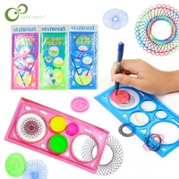 Painting Multi-function Interesting Puzzle Spirograph Children Drawing Plastic Ruler Can Improve Start Work Ability GYH 1