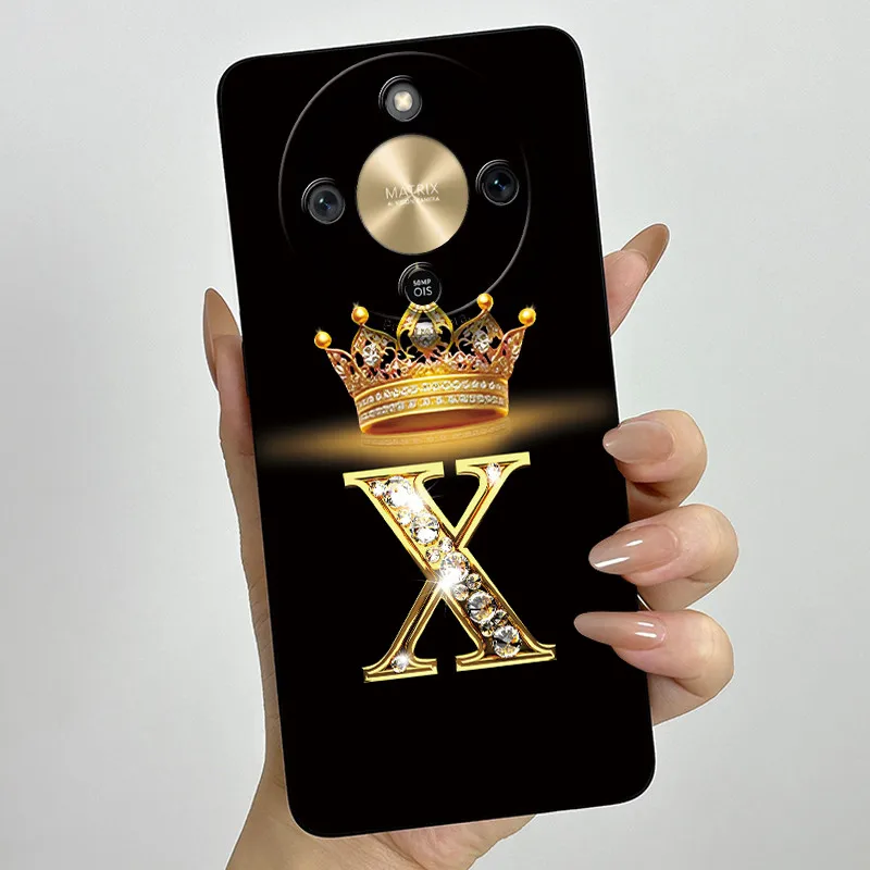 Fashion Initial Letter Couple Phone Case | Soft Silicone TPU Lens Protective Casing
