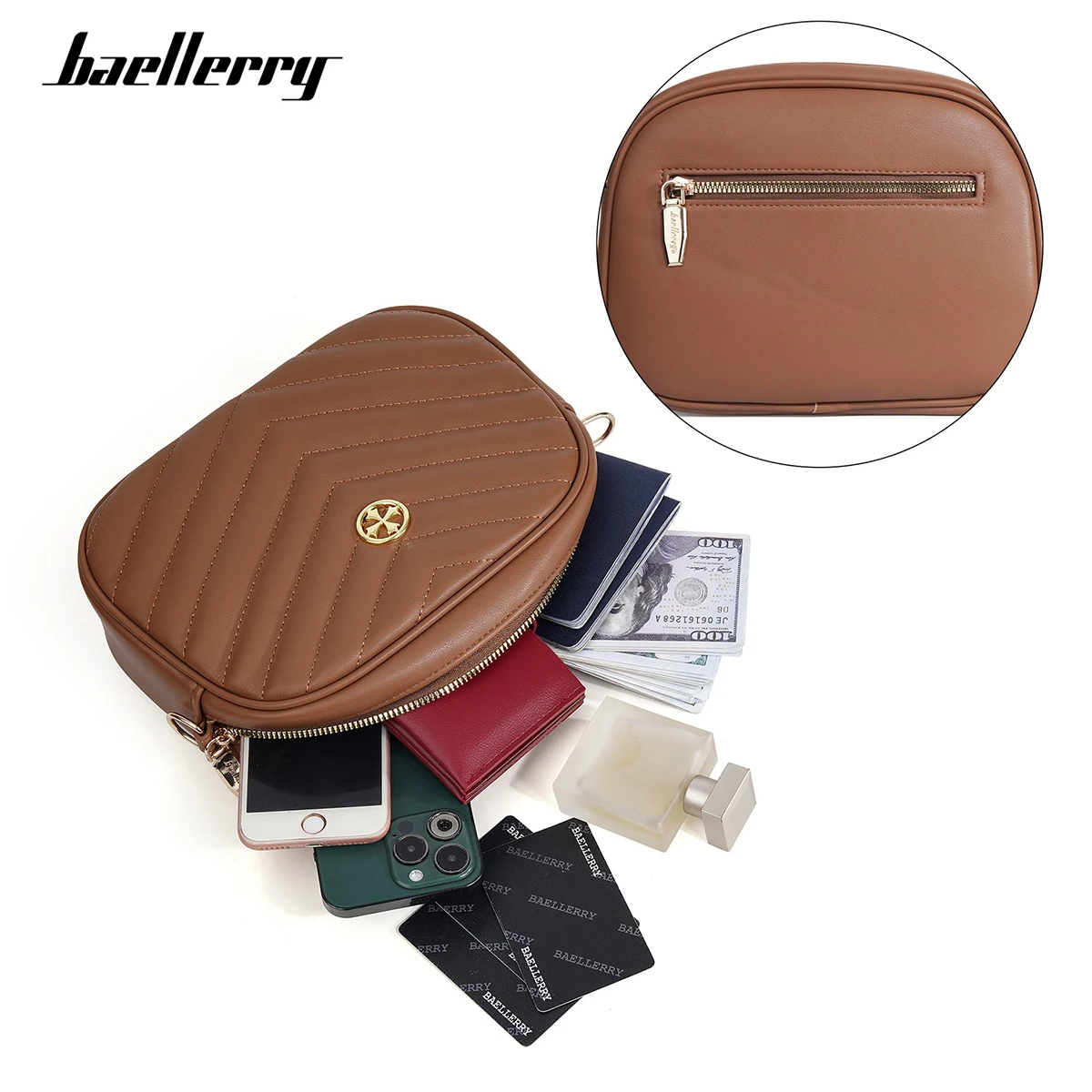 2025 Spacious PU Leather Crossbody Bag Women, Large Capacity Work Tote with Multi Zipper Pockets & Adjustable Strap for Daily Co