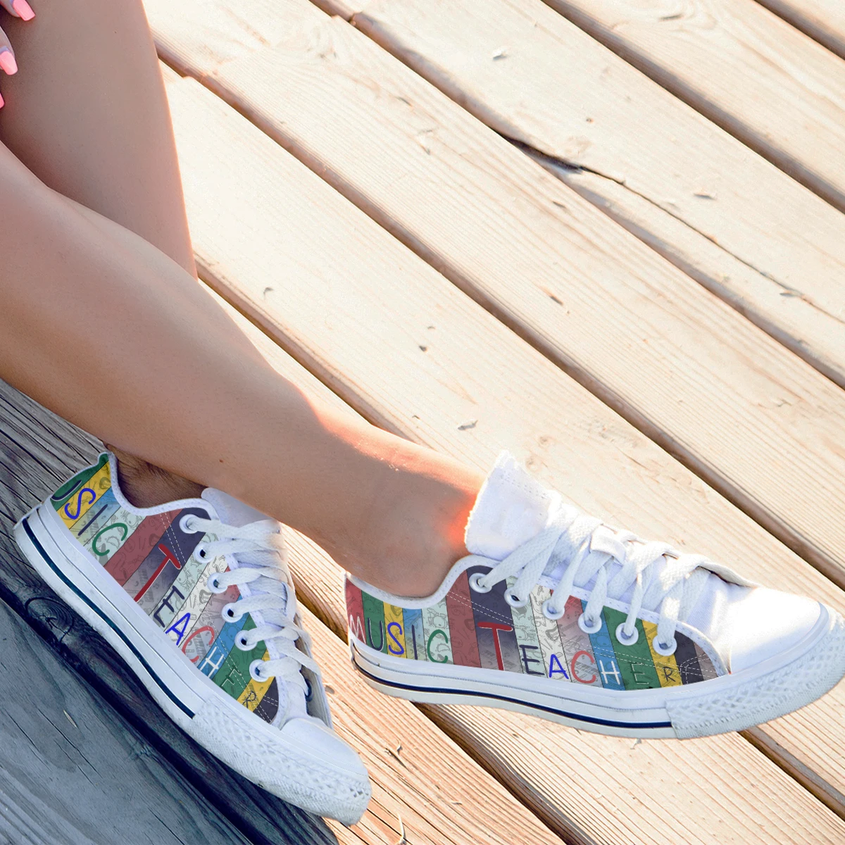 Music Teacher Designer Sneakers Fashion Shoes Women Low Top Canvas Shoes For Lady Breathable Casual Summer Sport Shoes