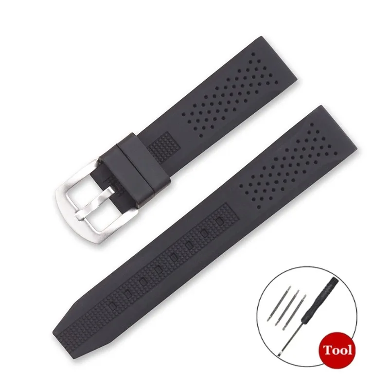 Breathable Silicone Waterproof Watchband Replacement Strap