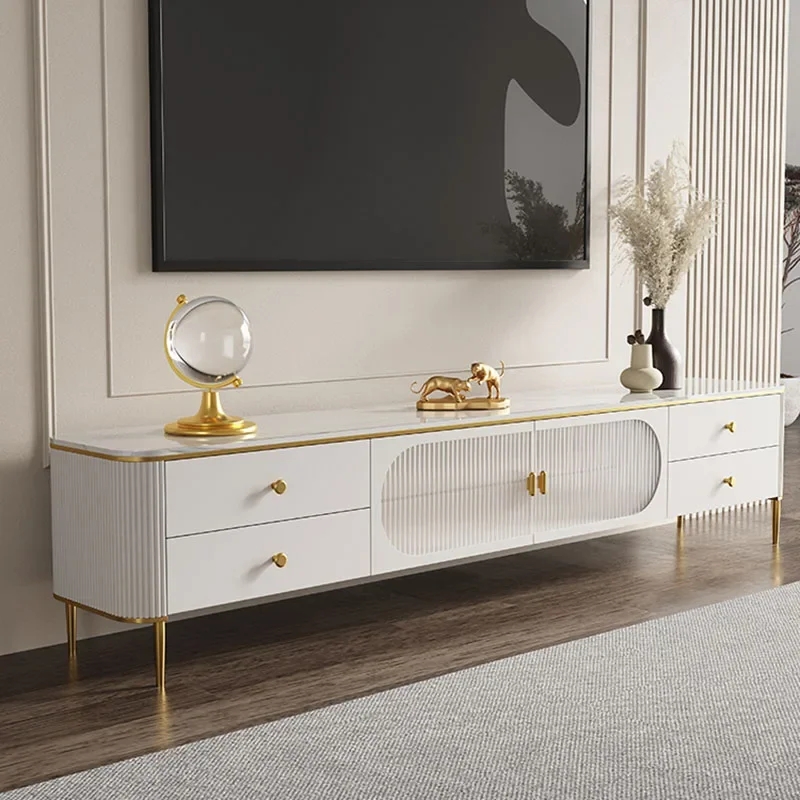 쇼케이스 Muble TV 스탠드, 연장 가능한 TV 스탠드, 55 화덕 선반, 목제 흰색, 모니터 Mueble TV Madera, 자연 살롱 가구