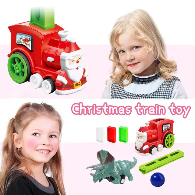 Christmas Train Electric Domino Toys Christmas Tree Decoration Railway Car Train Track For Kids Toys I5k1 3