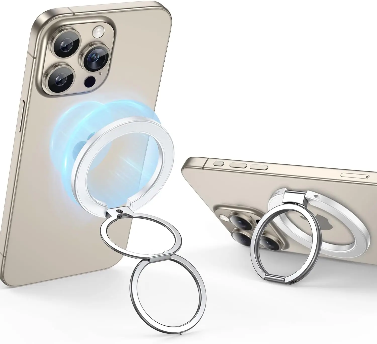Suporte de anel de telefone Magsafe, aperto magnético de telefone, com suporte de dedo giratório e dobrável, para iPhone 16 15 14 13 12 Pro Max