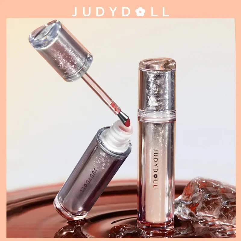 Lip Gloss Lip Makeup Lip Tint Judydoll Lip Gloss Mirror Shine Watery Lipstick Non-Stick Cup Long Lasting Moisturising Lip Tint Waterproof Makeup Cosmetics