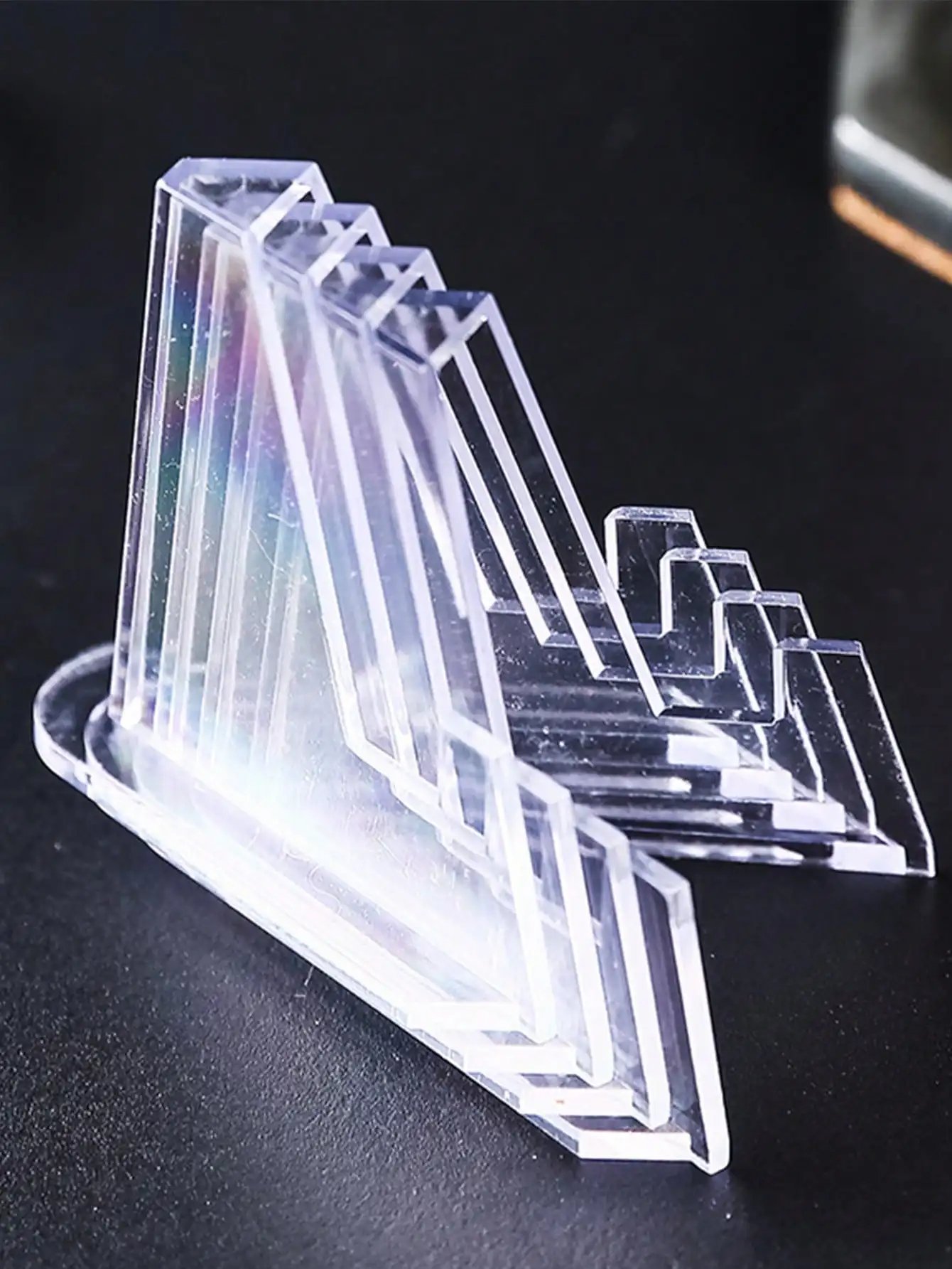 12/24pcs Mini Clear Acrylic Easel Stands Coin Display Easel Holder BaseballSports Card Stands Trading Graded Card Stand