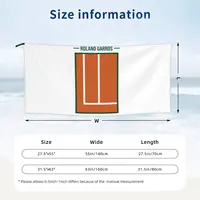 Roland Garros Beach Towel Soft Microfiber Quick Dry Absorbent Quick Towels For Mountain Climbing 2