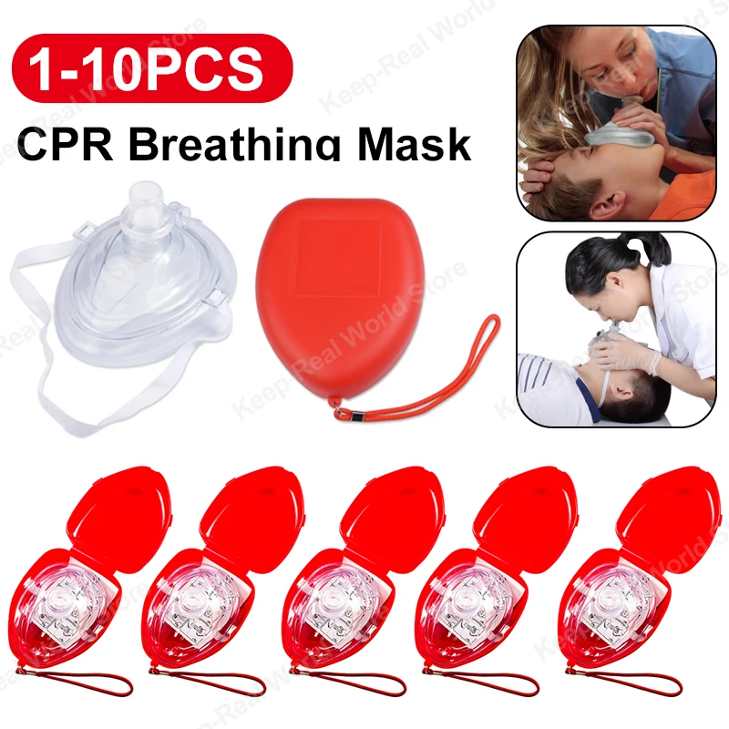 110pcCPRBreathingMaskOneWayBreathingValveMaskEmergencyFirst