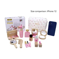 Wooden Pretend Play Makeup Toys Simulation Cosmetics Set Girls Play  Hairdressing Simulation Make Up Preschool Toys 3