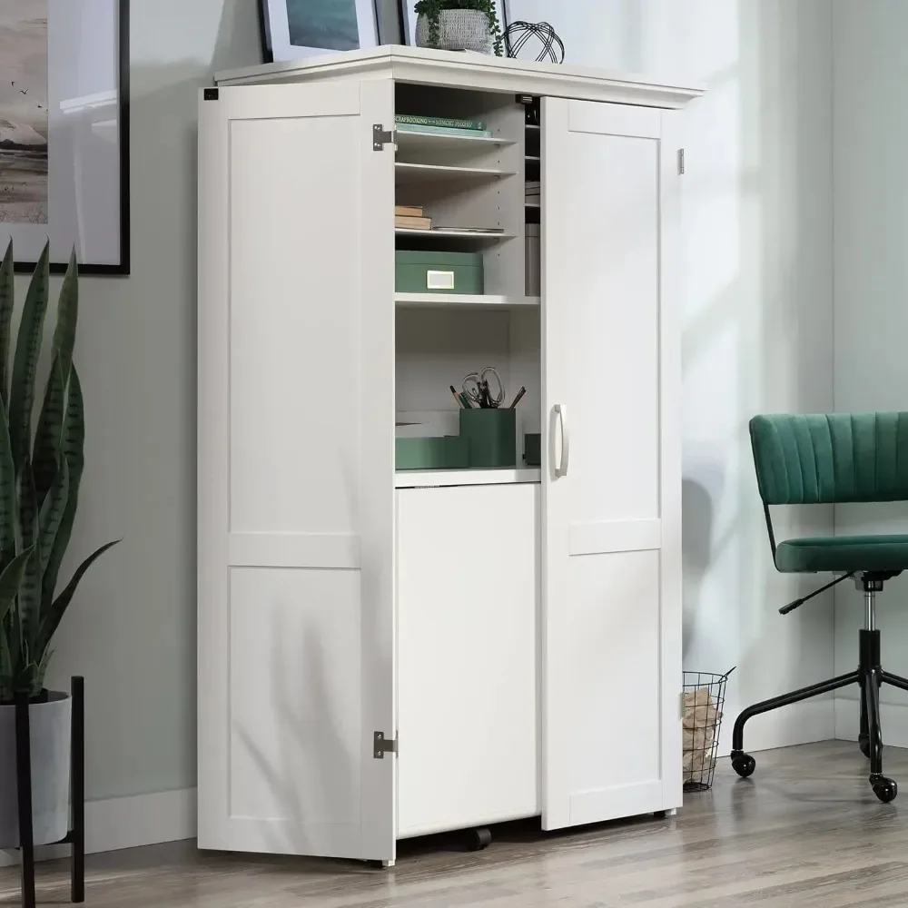 Miscellaneous Storage Craft & Sewing Armoire, L: 35.11" x W: 21.81" x H: 61.58", Glacier White finish 4