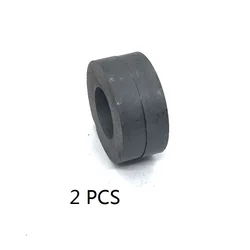 Pack of Strong Ring Ferrite Magnets - Black Round Powerful Rare Earth Permanent Magnets (2 PCS)