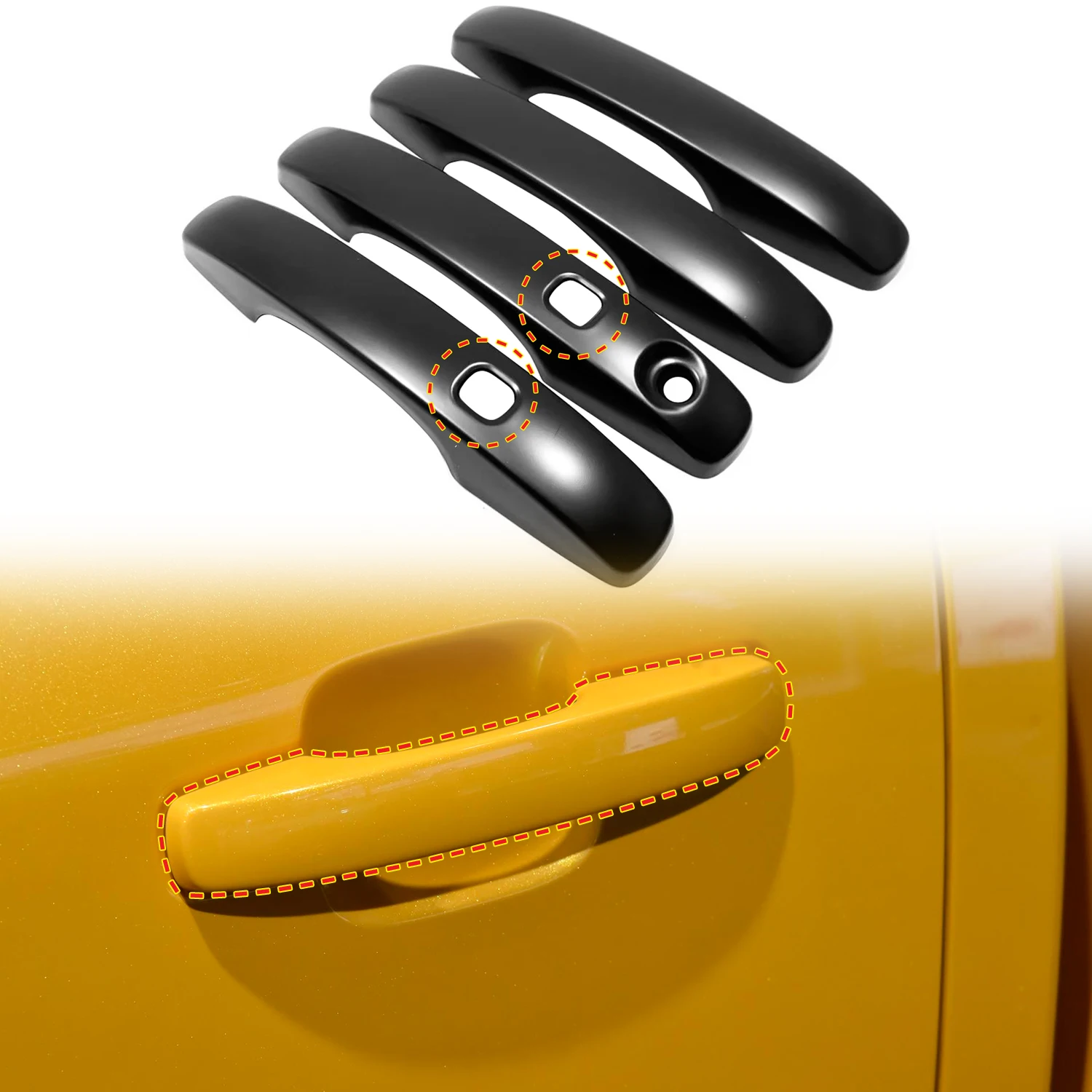 for Ford Ranger 2023 2024 Car Exterior Accessories Door Handles With  Keyless Entry Cover Trim ABS Plastic 4pcs - AliExpress