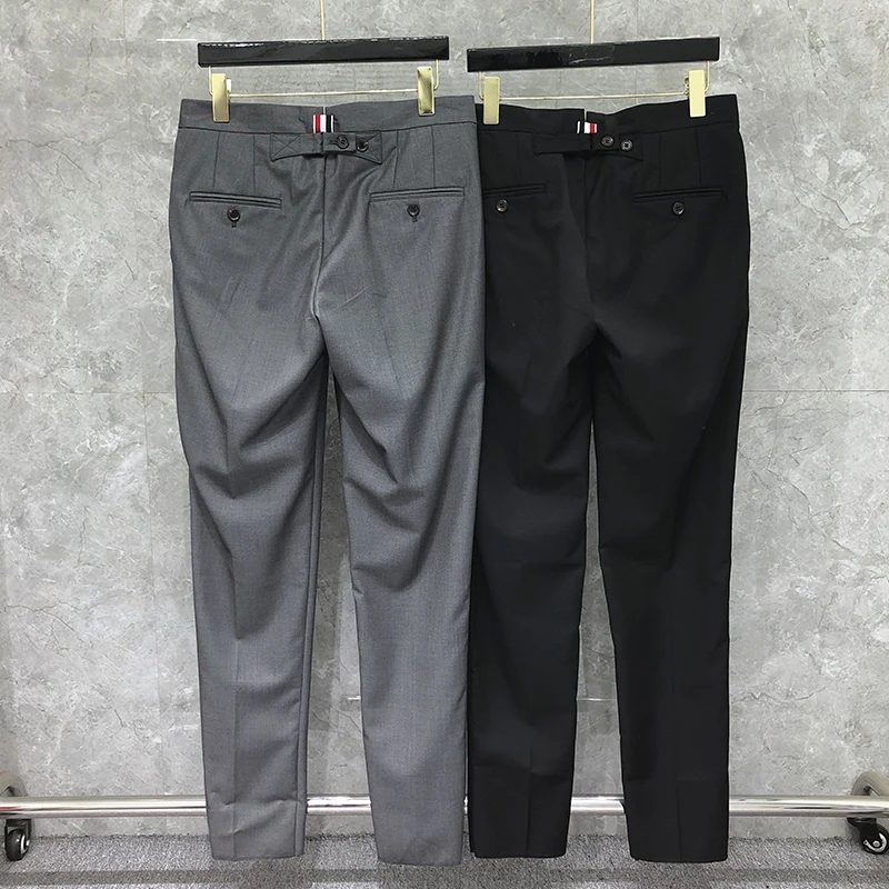 Male Suit Pants Spring Autumn Korean Fashion Luxury Brands Trousers Classic Casual Suiting Solid High Quality Pants For Men