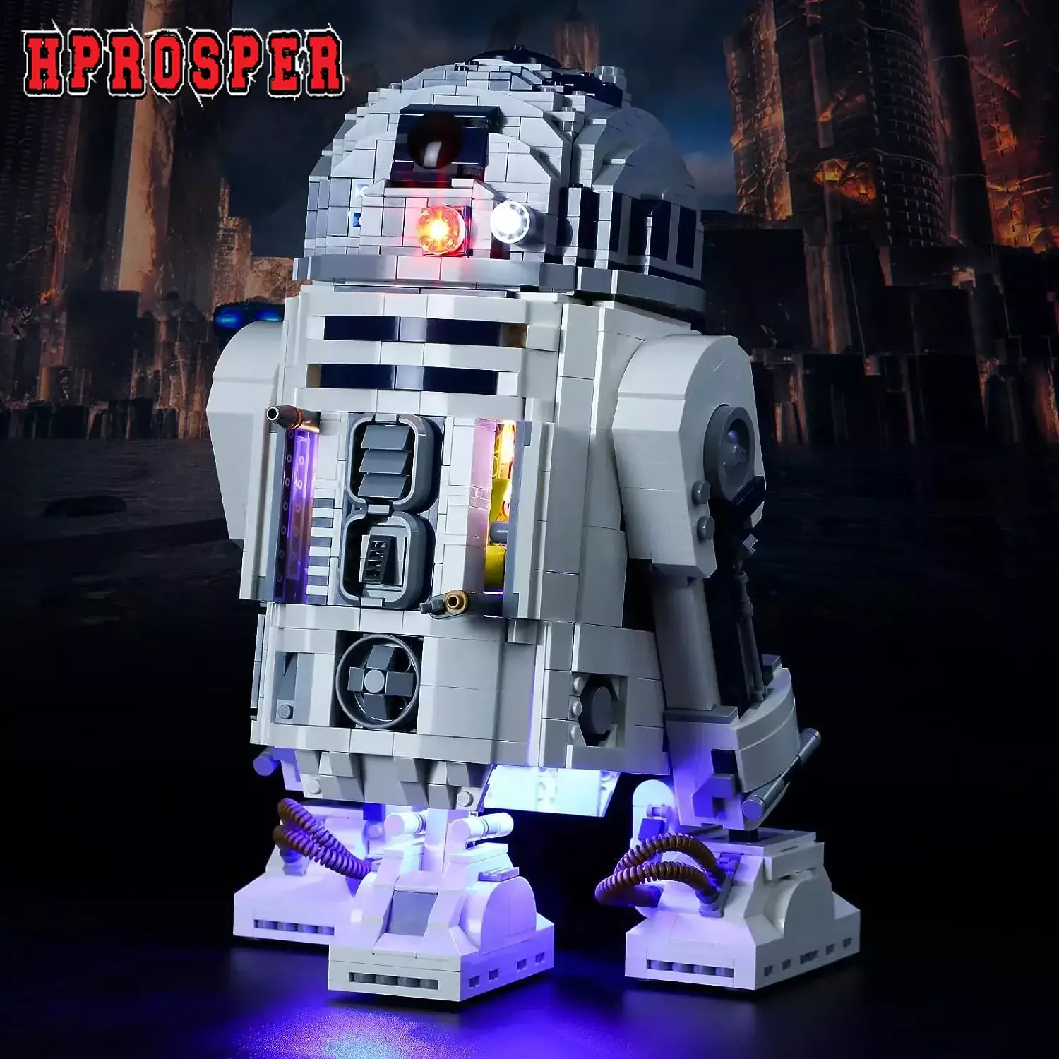 

Hprosper 5V LED Light For Star Wars: R2-D2 75308 Decorative Lamp With Battery Box (Not Include Lego Building Blocks)