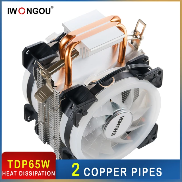 IWONGOU am4 processor cooler lga1700 2 Heat Pipes air cooler x99 intel LGA2011 1151 1155 1200 AMD AM3 AM4 ryzen processor cooler