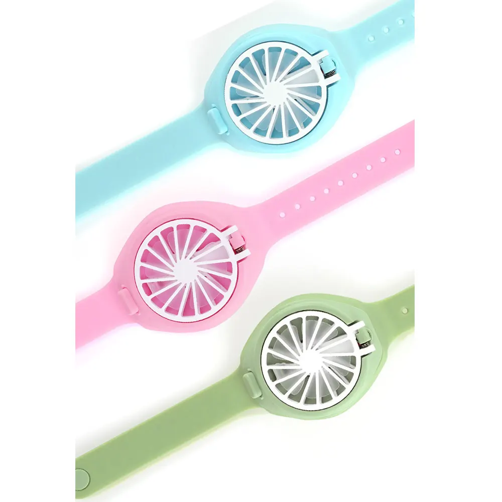 Watch Shape Fan Portable Wrist Strap Mini Watch Hand Held Fan USB Charging Small Rechargeable Fans Kid&rsquo;s Festival Birthday Gift