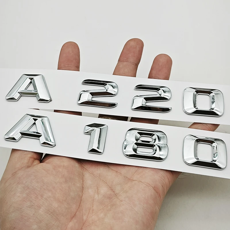 3D ABS 자동차 레터 로고 A180 A220 A260 배지 리어 트렁크 엠블럼 메르세데스 벤츠 A 클래스 A180 A200 A220 A260 W177 테일 마킹
