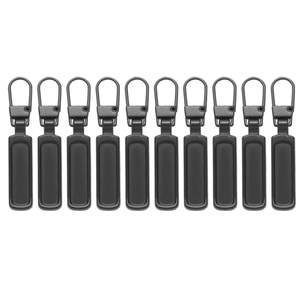 

10 Pcs Clothes Tags Detachable Zipper Pull Alloy Heads Bags Tabs Zippers Pulls Replacement Practical