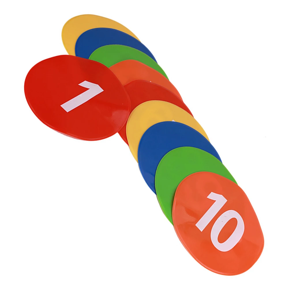 디지털 랜드마크 매트 축구 훈련 목표 디스크 23CM 직경 번호 인쇄 마커 축구 용품 도로 블록 팀 스포츠-Freehip.co.kr