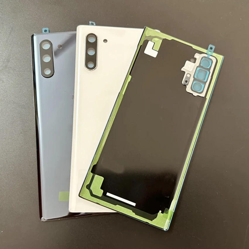 Высококачественное заднее стекло для Samsung Galaxy Note 10 N970F / Note 10 Plus N975F, крышка аккумулятора, задняя крышка корпуса, запасная часть с логотипом