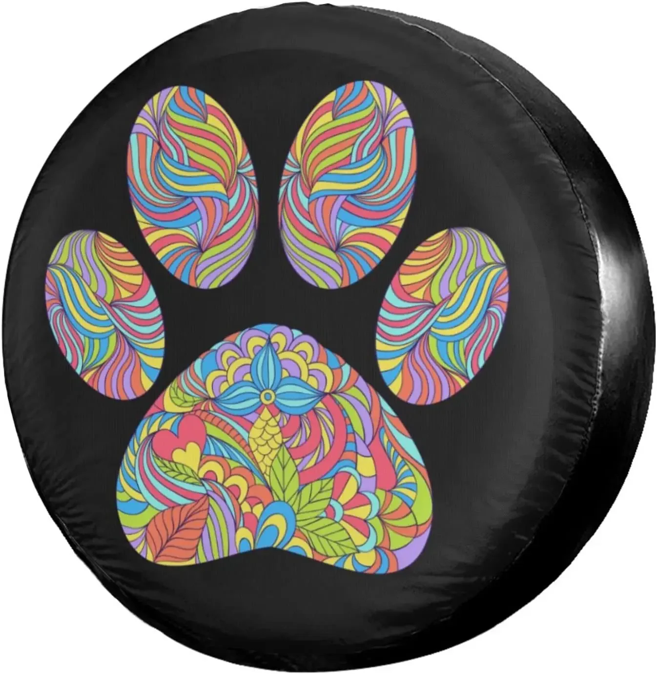 

Чехол для запасных колес с принтом лапы животного, водонепроницаемый пыленепроницаемый универсальный солнцезащитный чехол для колес, подходит для многих транспортных средств