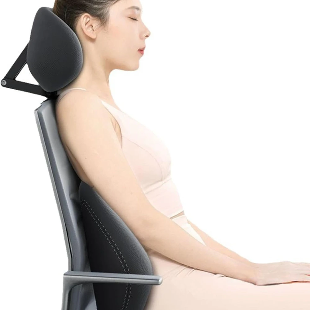 Head Rest for Office Chair Computer Chair Memory Foam Attachment Sponge Head Pillow Adjustable Height Upholstered Headrest 2