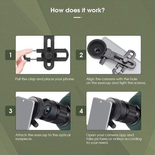 Spotting Scope Camera SVBONY SV218 Spotting Scope Phone Mount