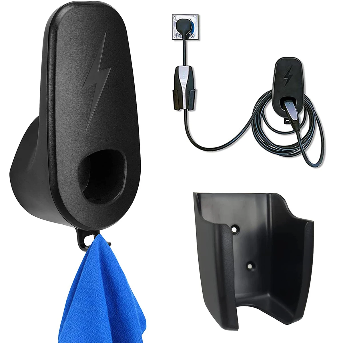 

new Charging Cable Organizer for Tesla Model 3 Model Y 2021 Waterproof Wall Mount Connector Bracket Charger Holder with Charging