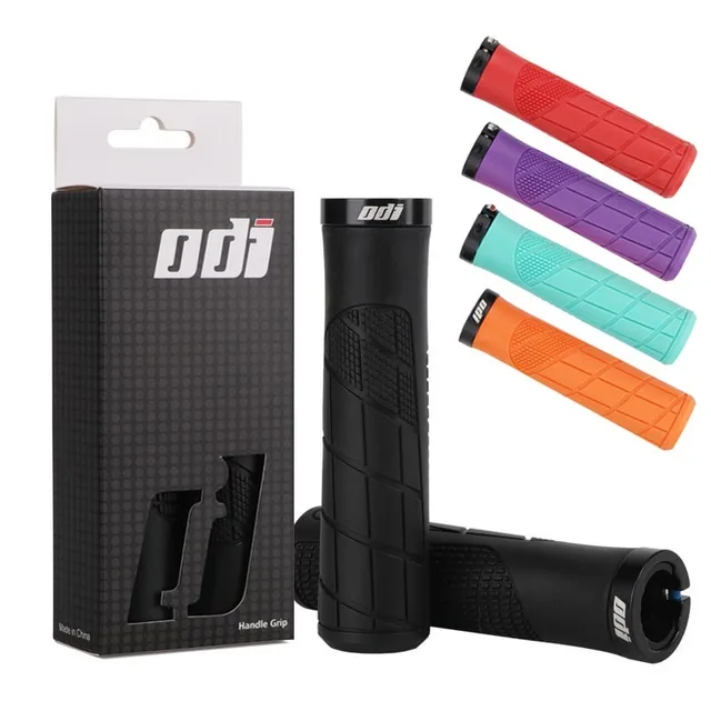 Black bike grips handle lock on cuffs Anti Slip Shock Absorber Rubber Bicycle Handlebar Grips Mountain road bike Handlebar cover