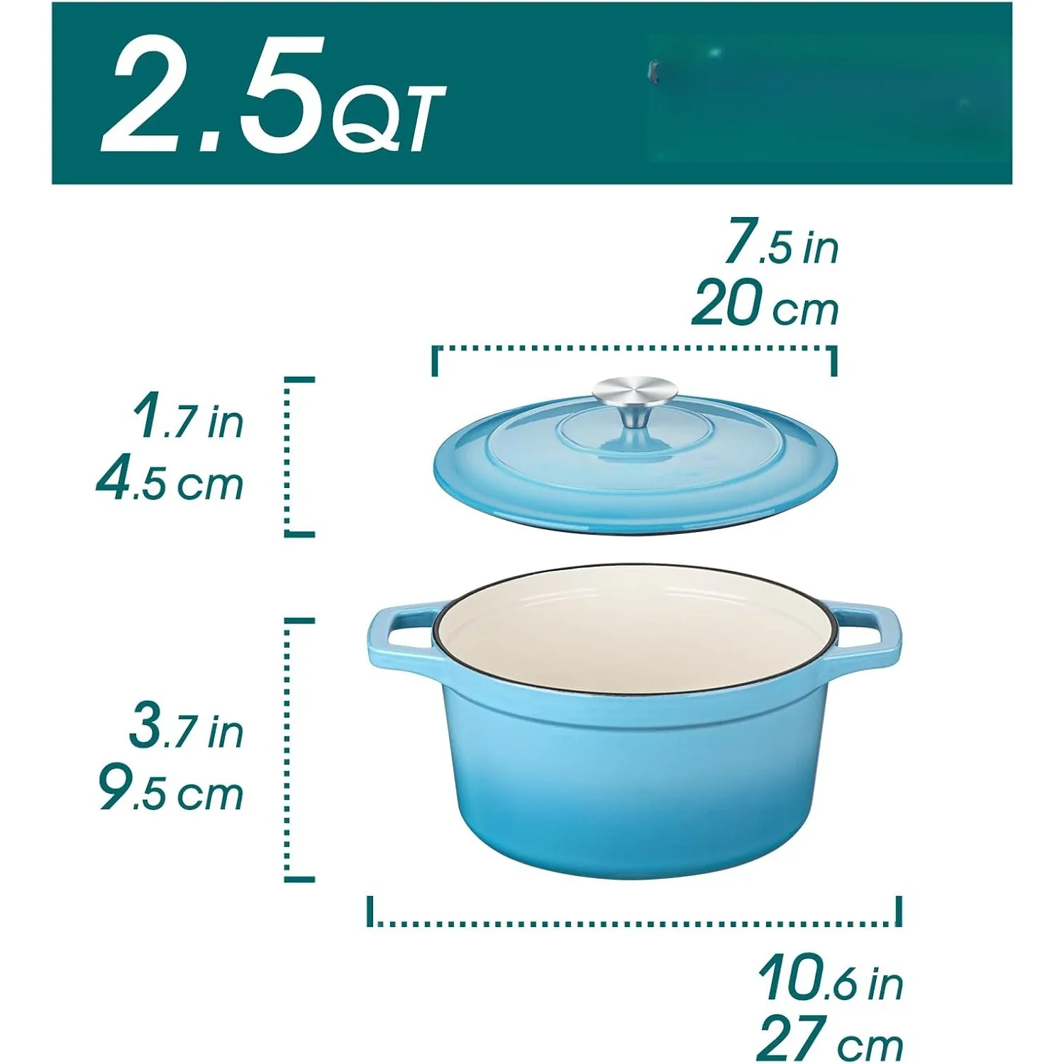 Blue Dutch Oven Size