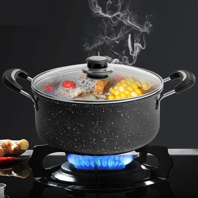 Non-stick With Lid Soup pot household gas induction cooker