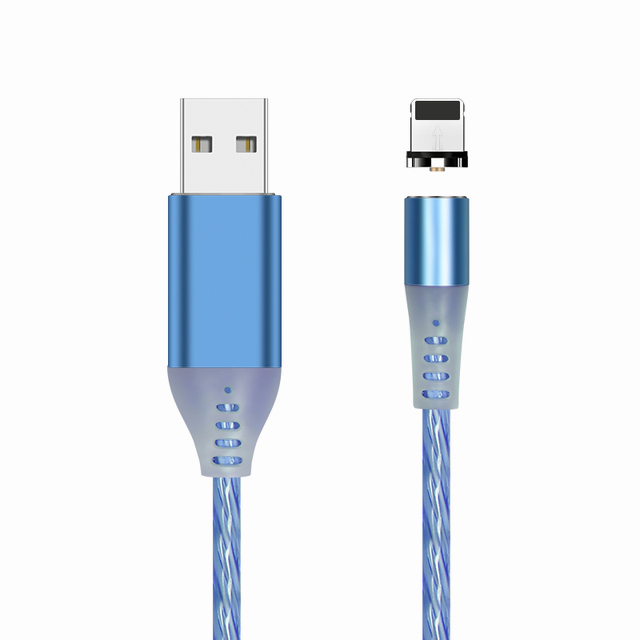Luminous Lighting Magnetic USB Mobile Phone USB-C Cable Cord Charger Wire For Samsung LED Micro USB Type C For Iphone