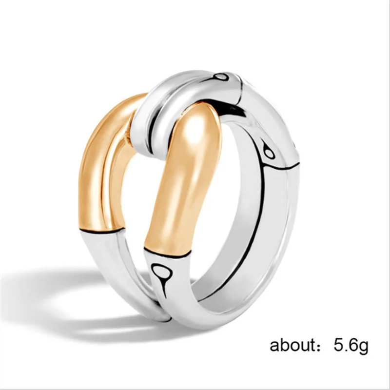 Women Fashion Gold Silver Color Simple Geometry Rings for Women Wedding Engagement Jewelry