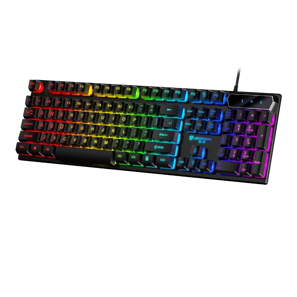 GX50 Mechanical 104-Key Feel Keyboard Rainbow Backlight Game Gaming Chicken Notebook Computer Office Keyboard Backlight gaming computer keyboard Keyboards