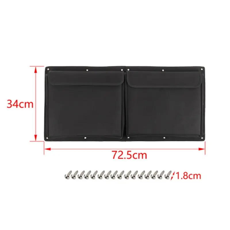 Jeep Wrangler JK JL 2007-2023 테일 도어 보관 가방 도구 키트 트렁크 정리함 자동차 액세서리, 블랙