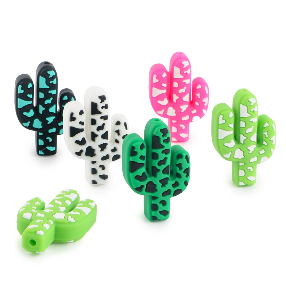 50-200pcs New Cartoon Mouse Cactus Mushroom Letter Silicone Beads For Jewelry Making DIY Necklace Bracelet Jewelry Accessorie