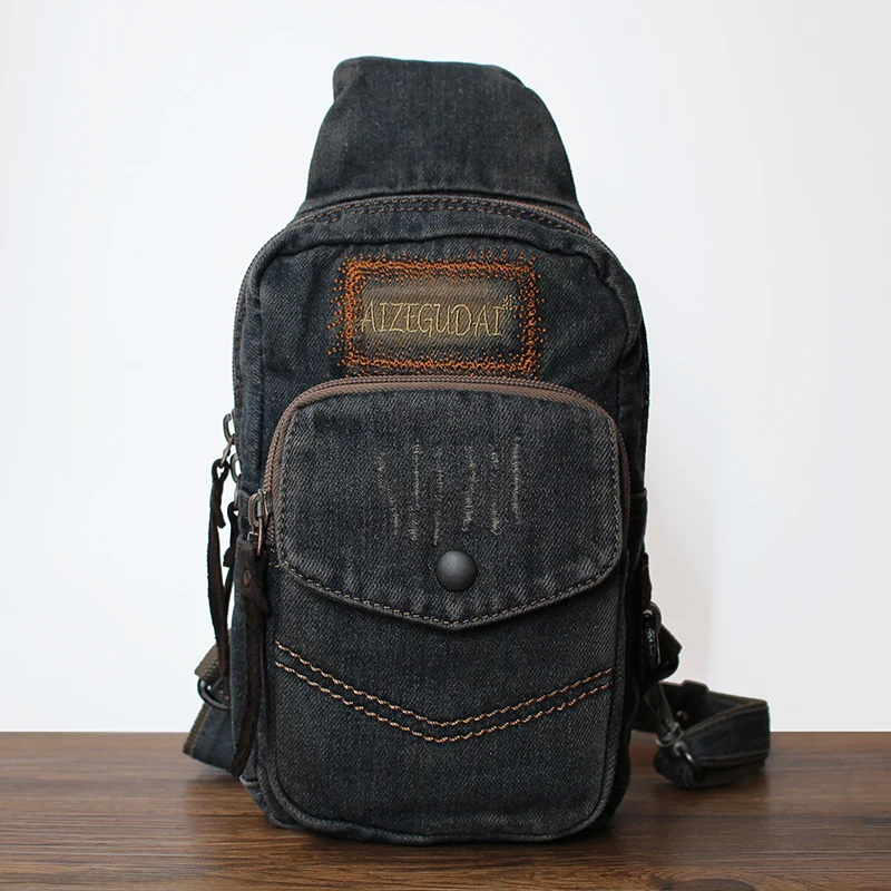 Newhotstacy Bag 02232023 chest bag denim bag single shoulder messenger bag