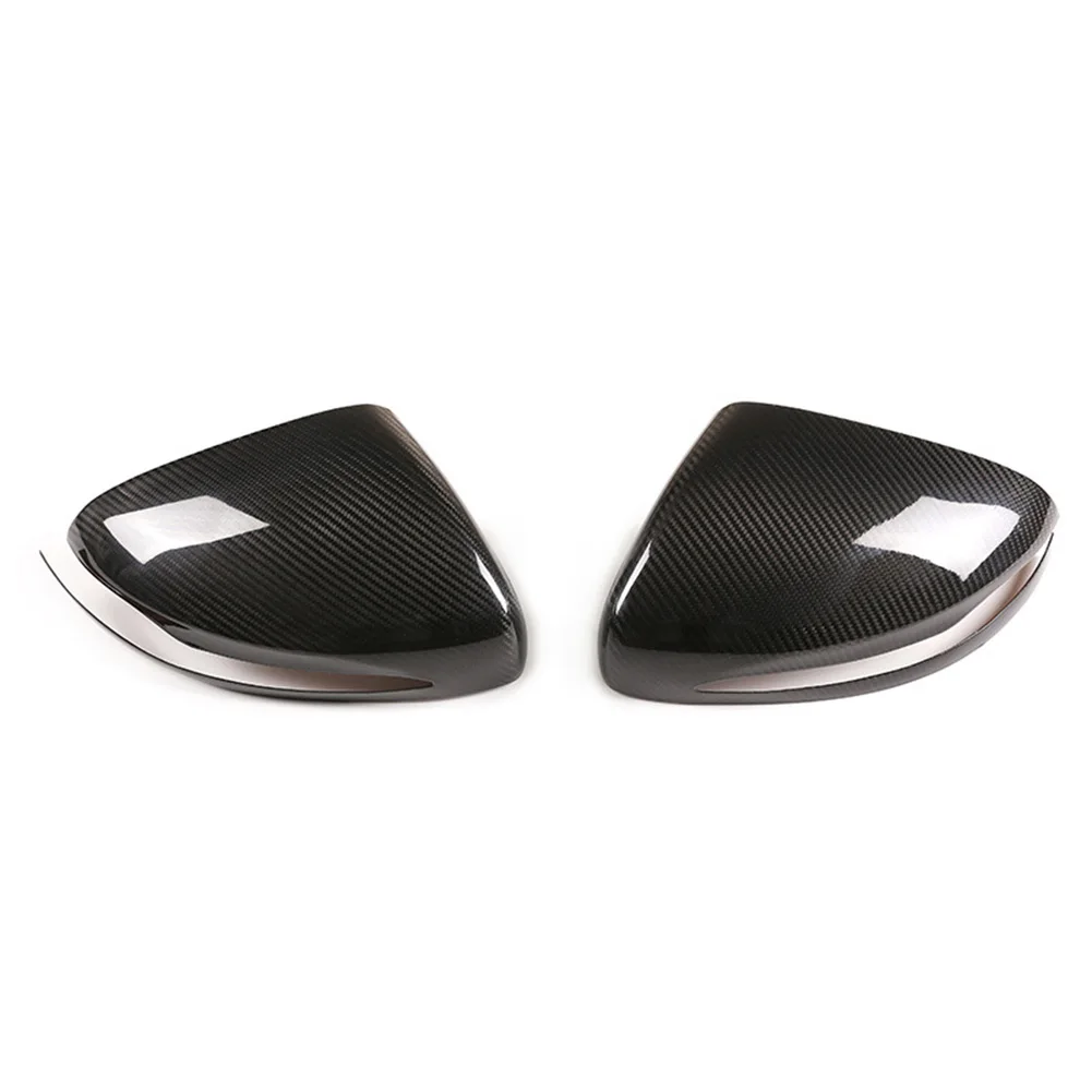 

2PCS Black Real Carbon Fiber Automobile Exterior Rewarview Mirror Cover For Benz G500/G63 GLE Class W463 W167 2020+