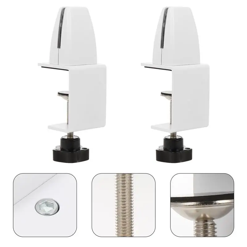 1/2Pcs Large L-Shaped Aluminum Alloy Punch-Free Removable Screen Partition Support Clip Baffle Fixing Clip Bezel Retaining Room Divider Screen