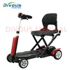 Auto Fold Electric Mobility Scooter 4 Wheels Handicapped Scooter For Disabled Outdoor 3